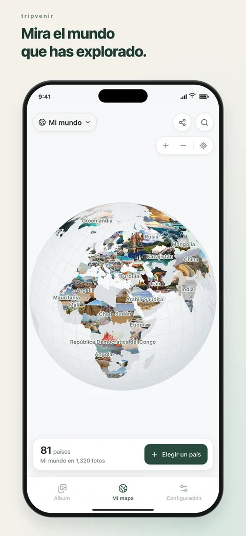 Mira el mundo que has explorado.