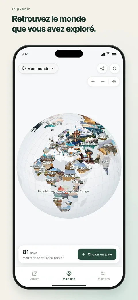 Retrouvez le monde que vous avez exploré.