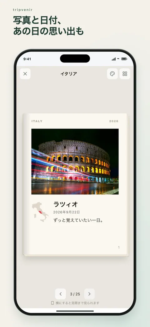 写真と日付、あの日の思い出も