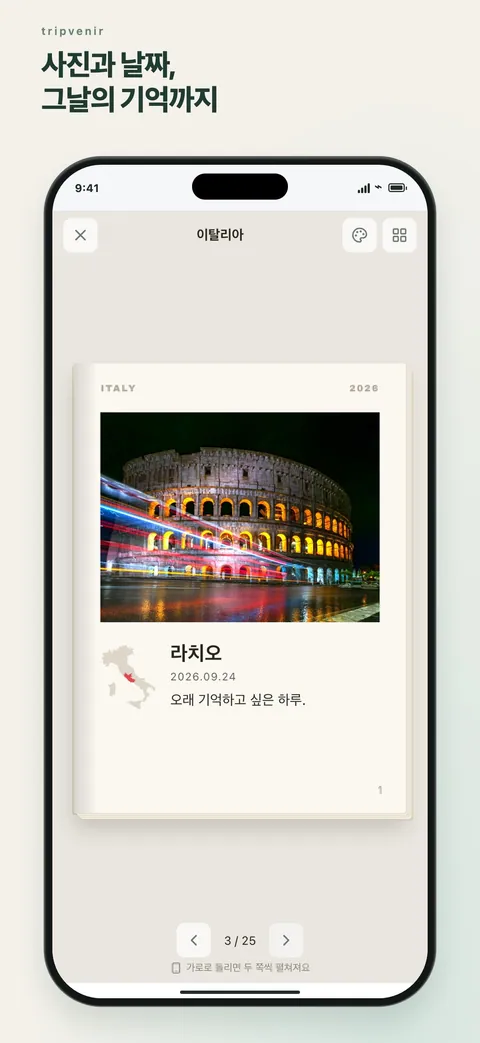 사진과 날짜, 그날의 기억까지